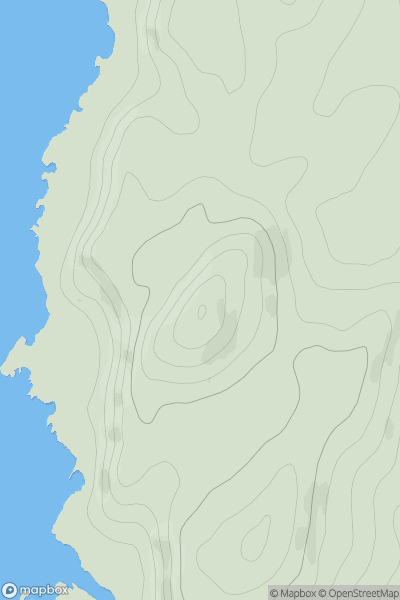 Thumbnail image for Barr Mor [Oban to Loch Fyne] [NM754159] showing contour plot for surrounding peak